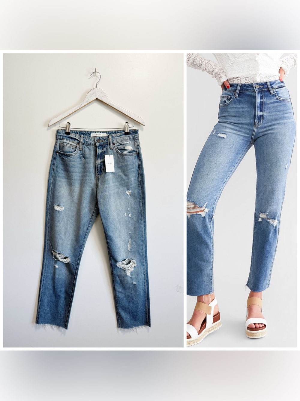 NWT HIDDEN Tracey High Rise Crop Straight Leg Jeans Size 27